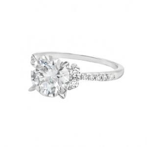 NEW ALLYANNA GIFTS women's 2.0ct 8.0mm moissanite engagement ring in sterling si